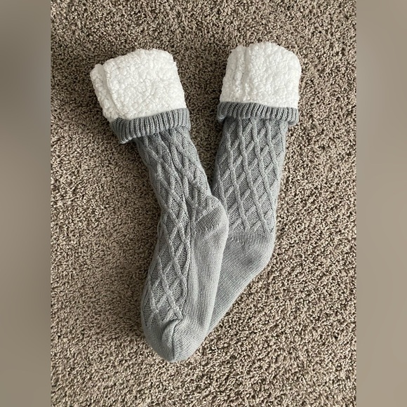 Slipper stockings grey SUPER fuzzy socks 🧦 - Picture 1 of 1